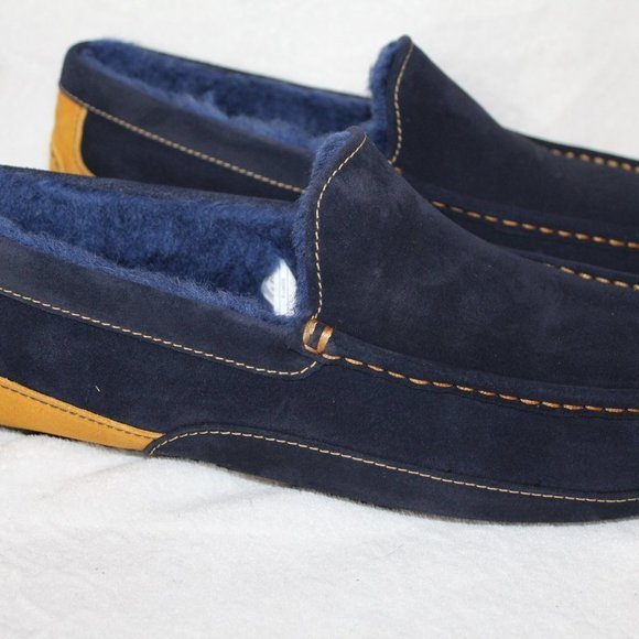 NEW UGG ASCOT Suede Shearling Slippers - Picture 9 of 11